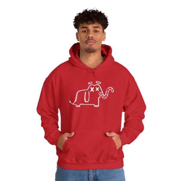 Unisex Hoodie - Blacked-out Elephant - Image 3