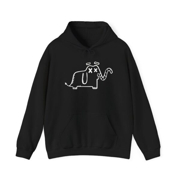 Unisex Hoodie - Blacked-out Elephant - Image 4