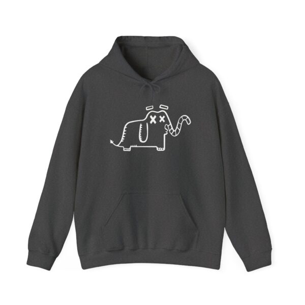 Unisex Hoodie - Blacked-out Elephant - Image 6