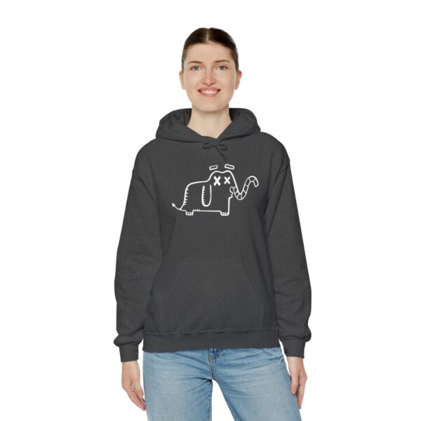 Unisex Hoodie - Blacked-out Elephant - Image 7